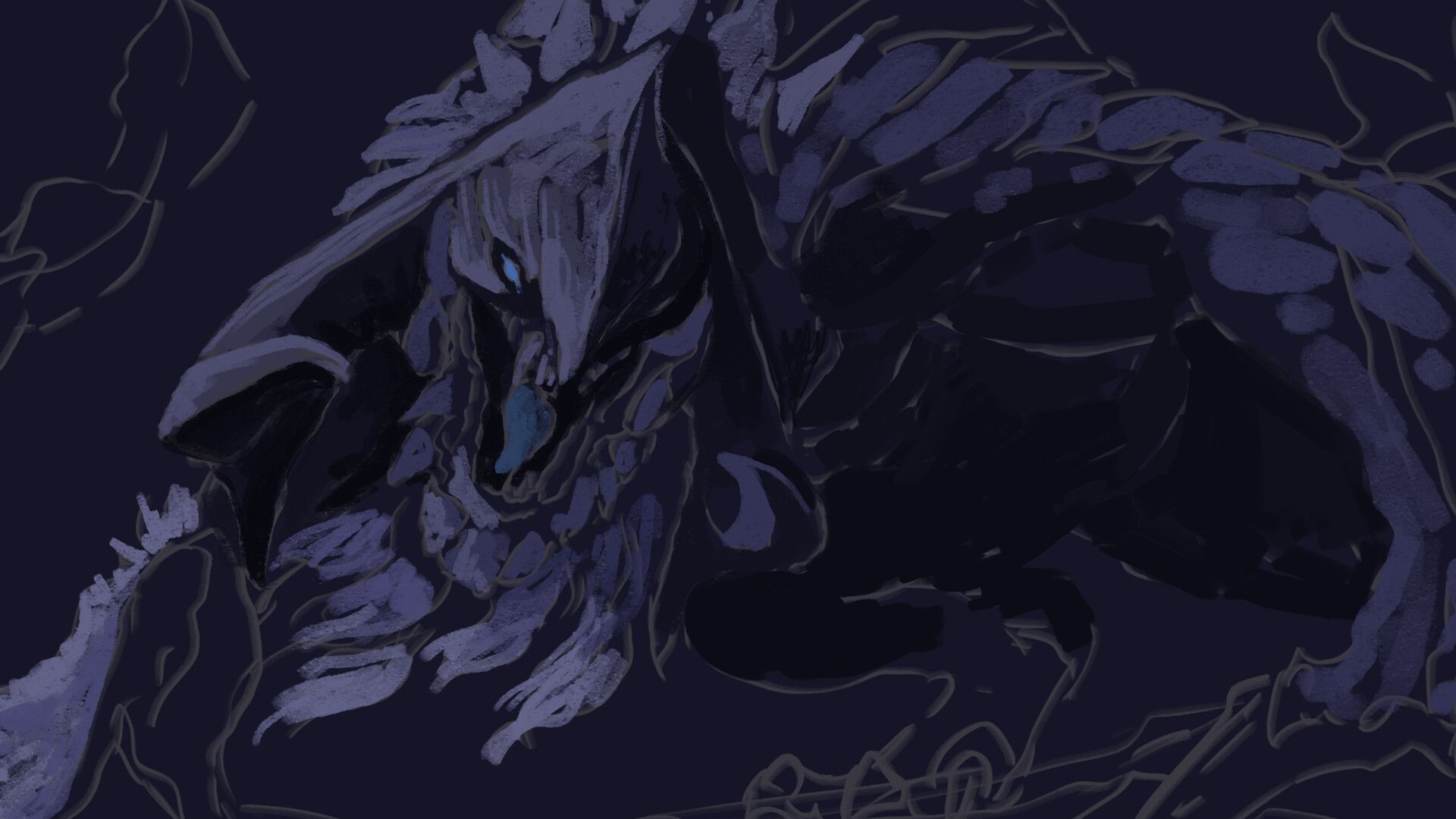 1920x1080 Arkveld monster hunter wilds fan art
