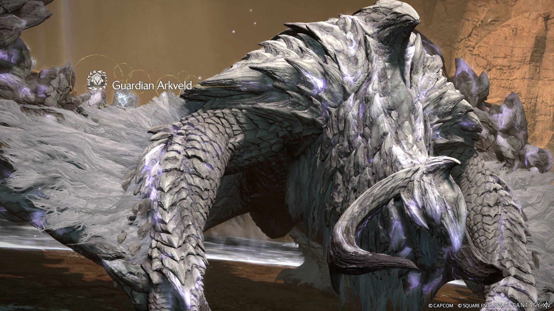 1920x1080 The Final Fantasy 14 x Monster Hunter Wilds crossover has officially arrived with patch 7. adding a Guardian Arkveld boss fight, a new deep dungeon, and more