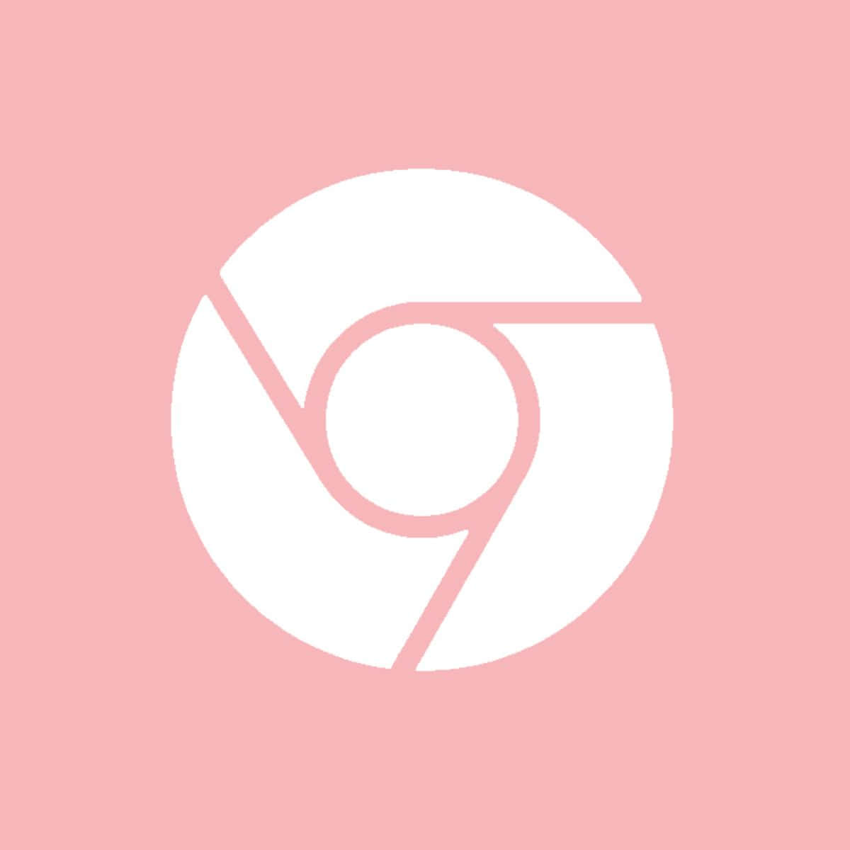 1200x1200 Download Chrome Logo Pink Background Wallpaper