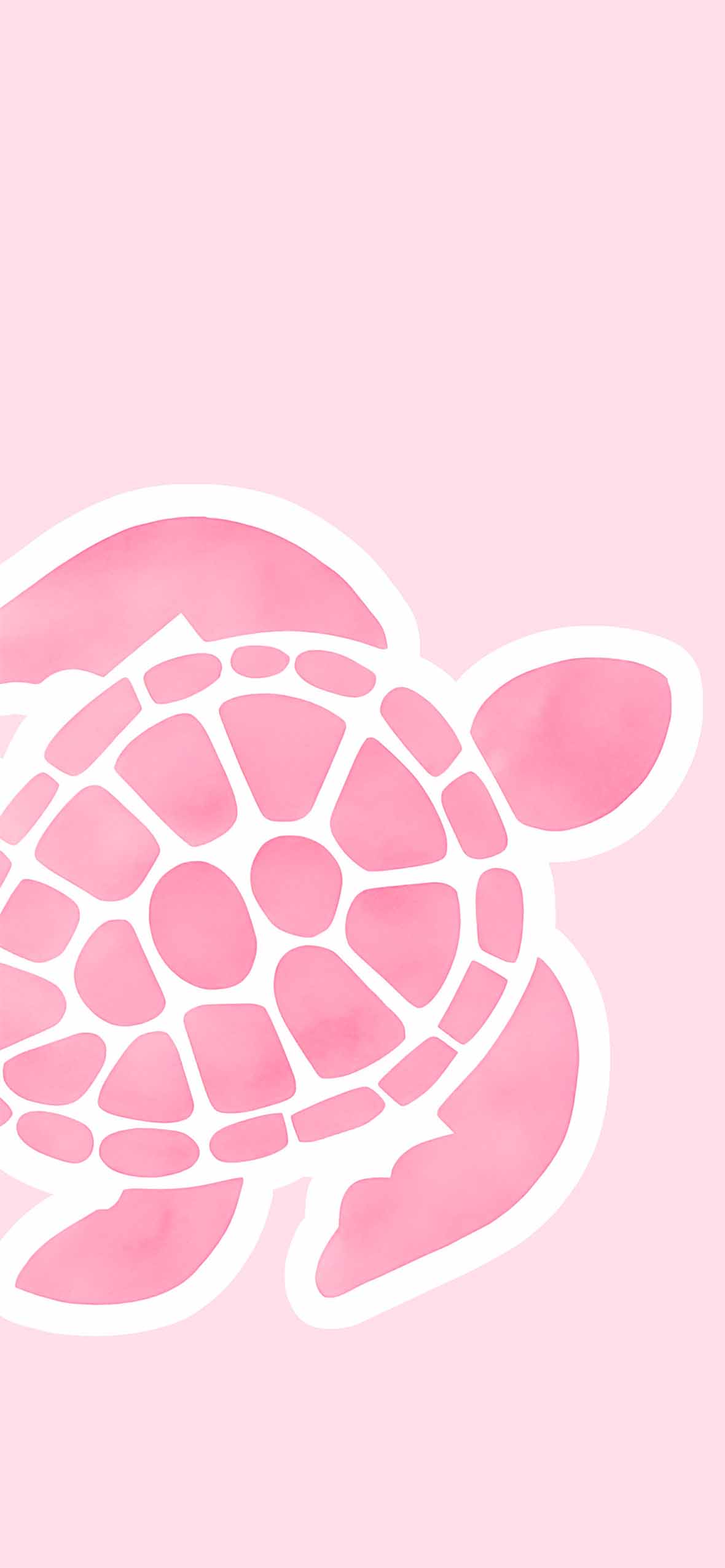 1180x2553 VSCO Girl Turtle Pink Wallpaper Aesthetic Wallpaper HD