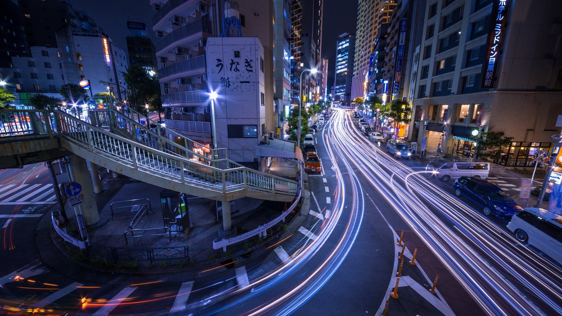 1920x1080 Download Night Street Japan Photography Time Lapse HD Wallpaperx1080