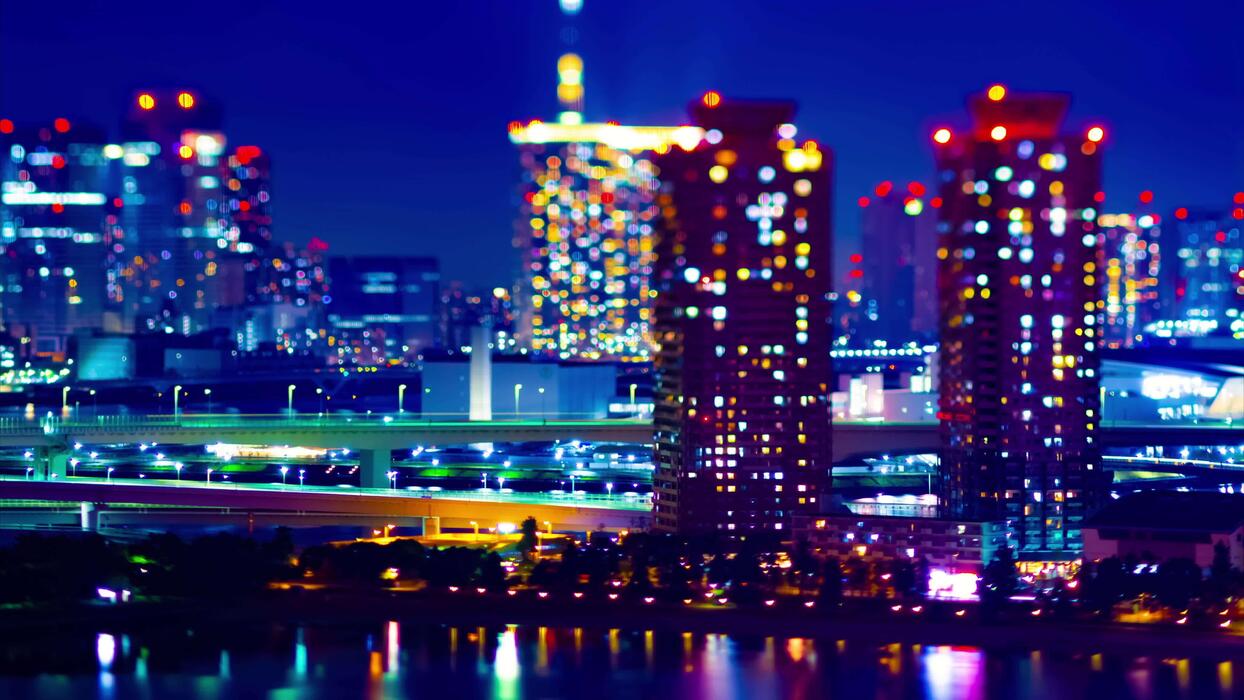 1244x700 Japan City Night Stock Video Footage for Free Download