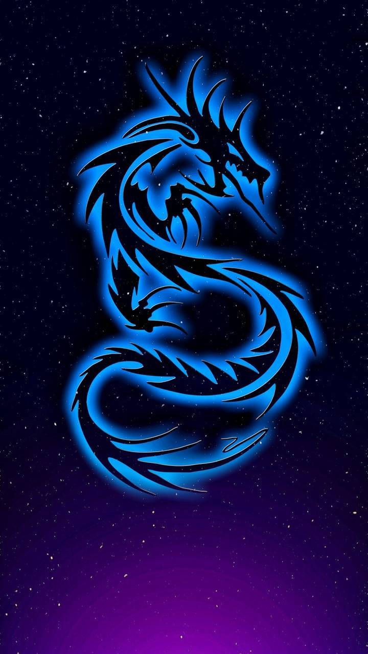 720x1280 Download Galaxy Dragon Tribal Design Wallpaper