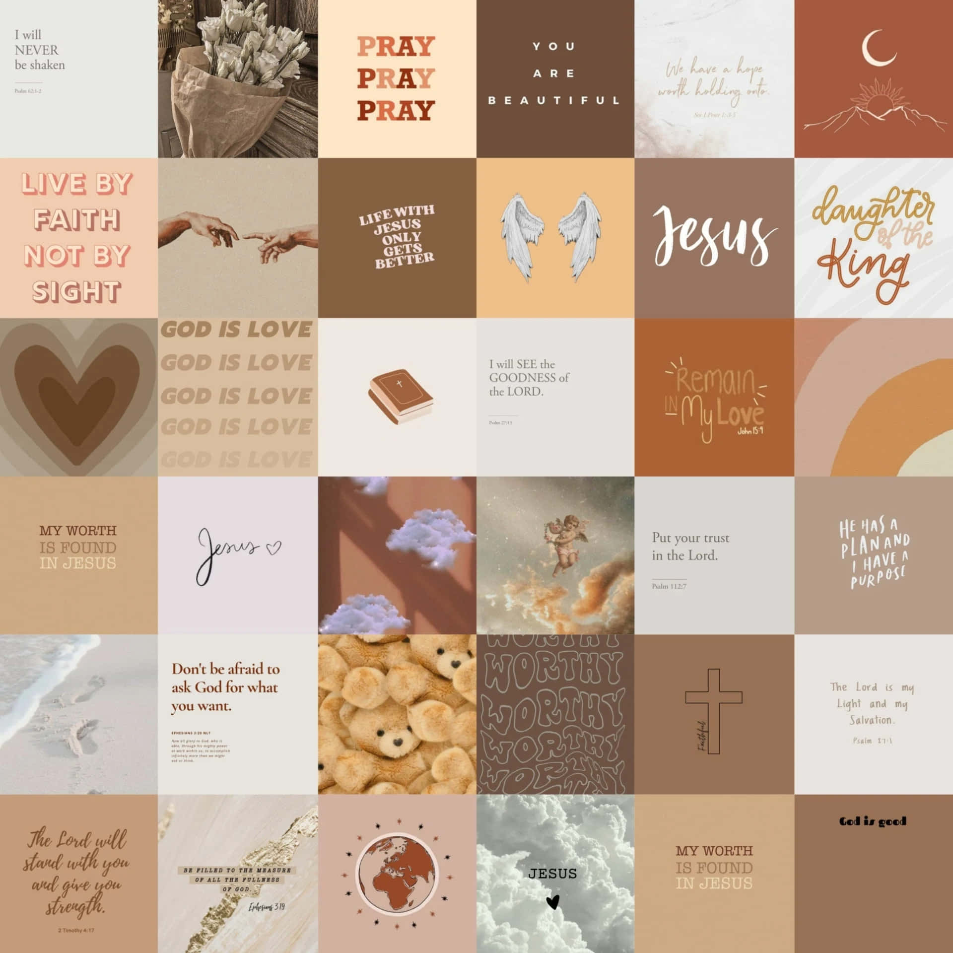 1920x1920 Download Christian_ Inspirational_ Collage Wallpaper