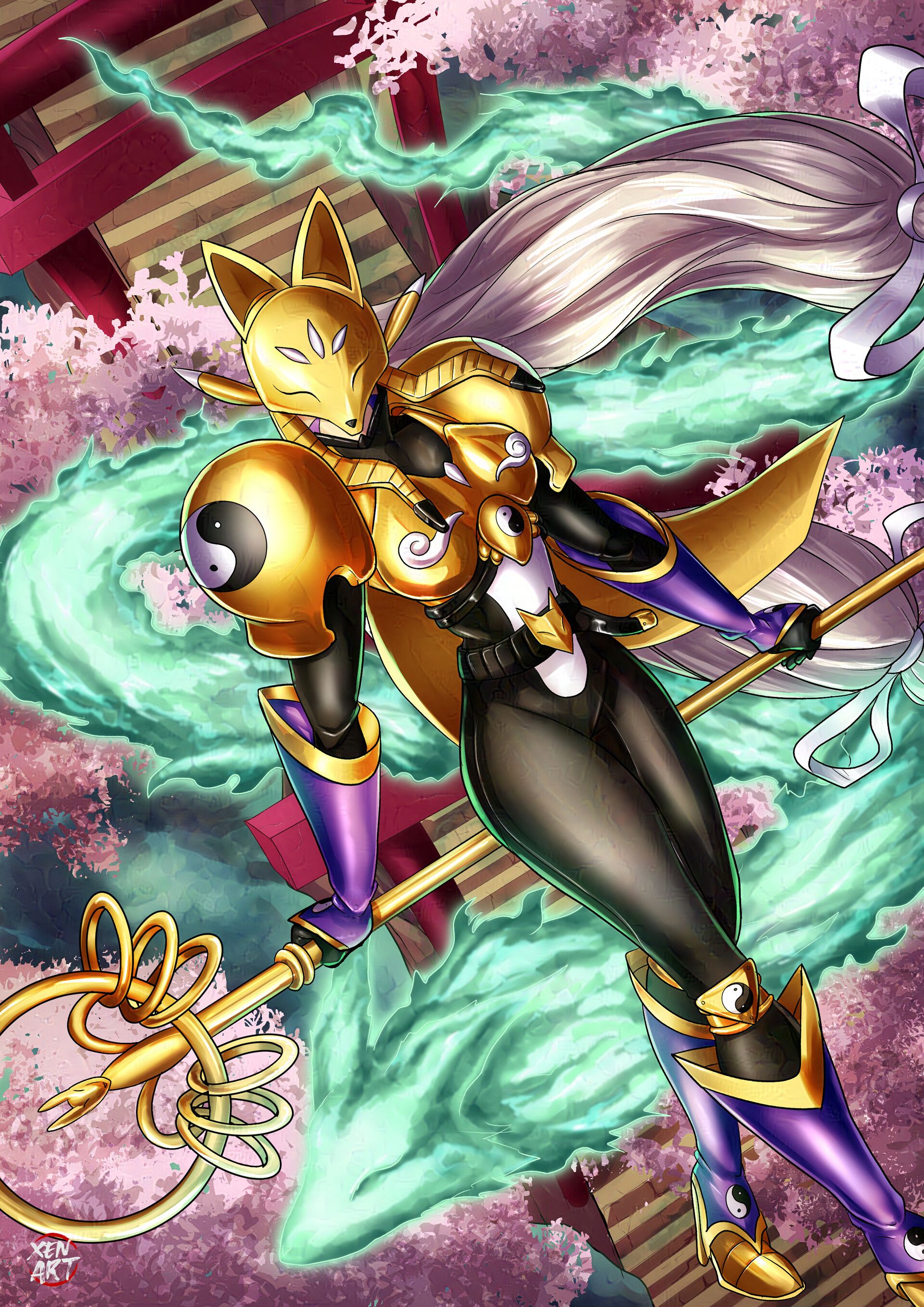 1920x2714 Xen Art above a road of Tori Gates