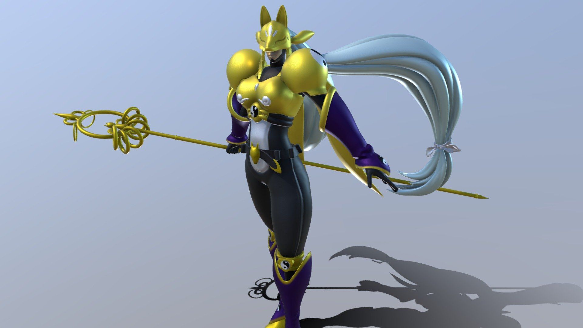 1920x1080 Digimon Sakuyamon model by kishi [82a156b]