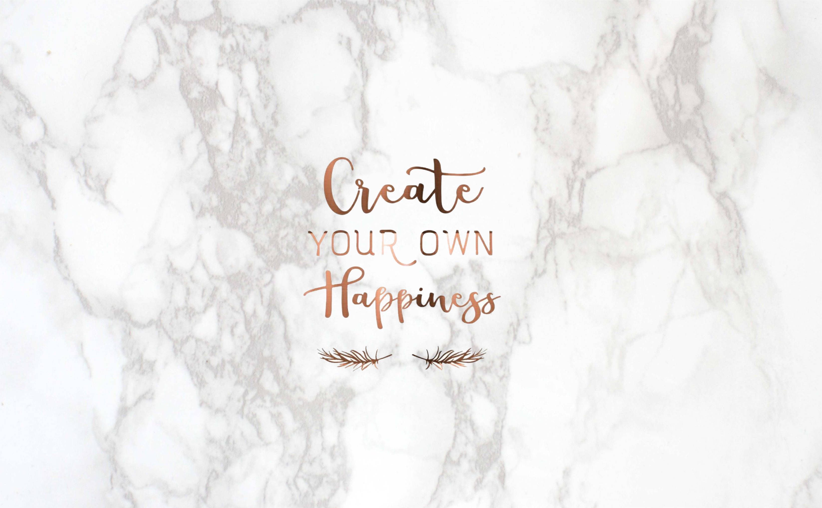 3294x2038 Download Girly Motivational Create Your Own Happiness Wallpaper