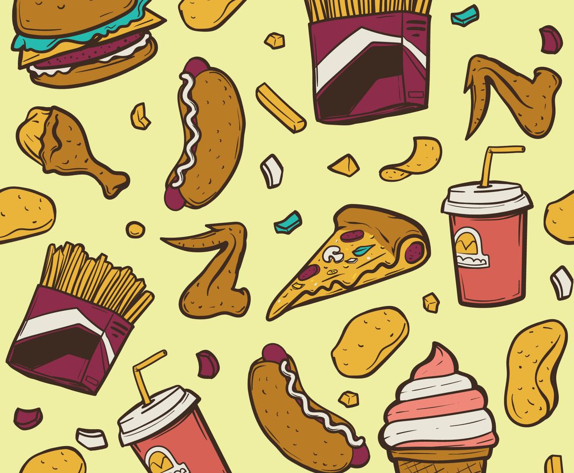 1136x936 Junk Food Seamless Background