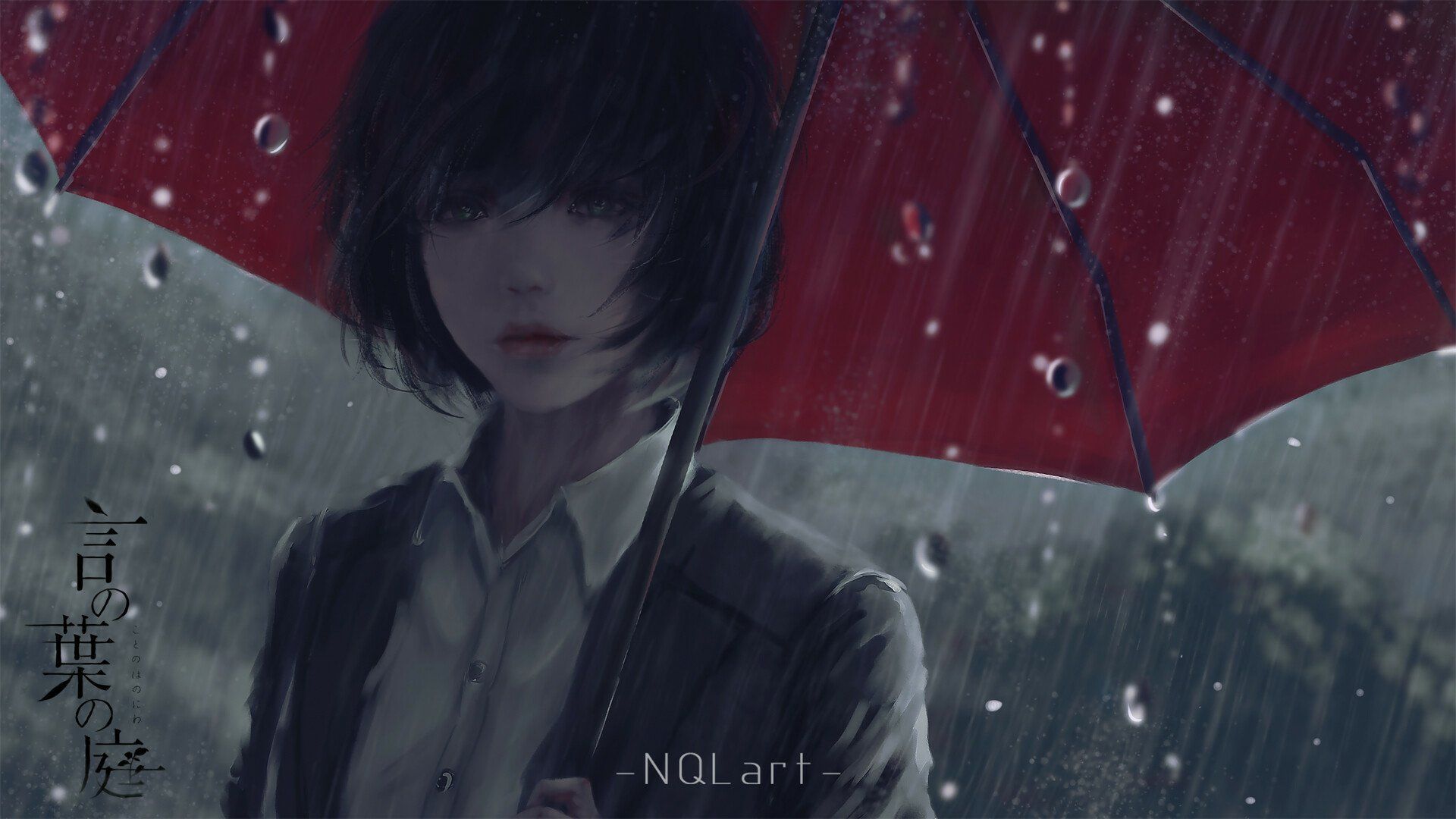 1920x1080 Yukari Yukino in The Garden Of Words