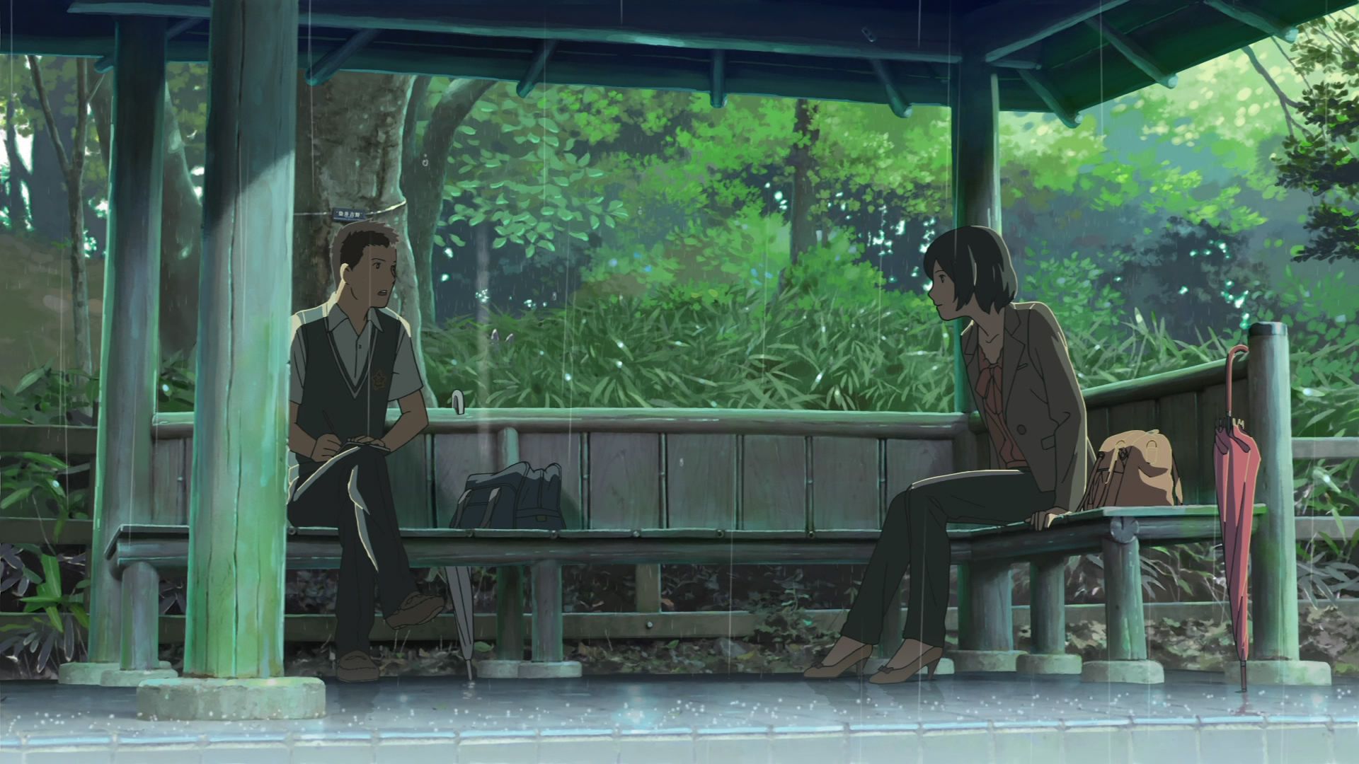 1920x1080 Kotonoha no Niwa: Lonely Sadness