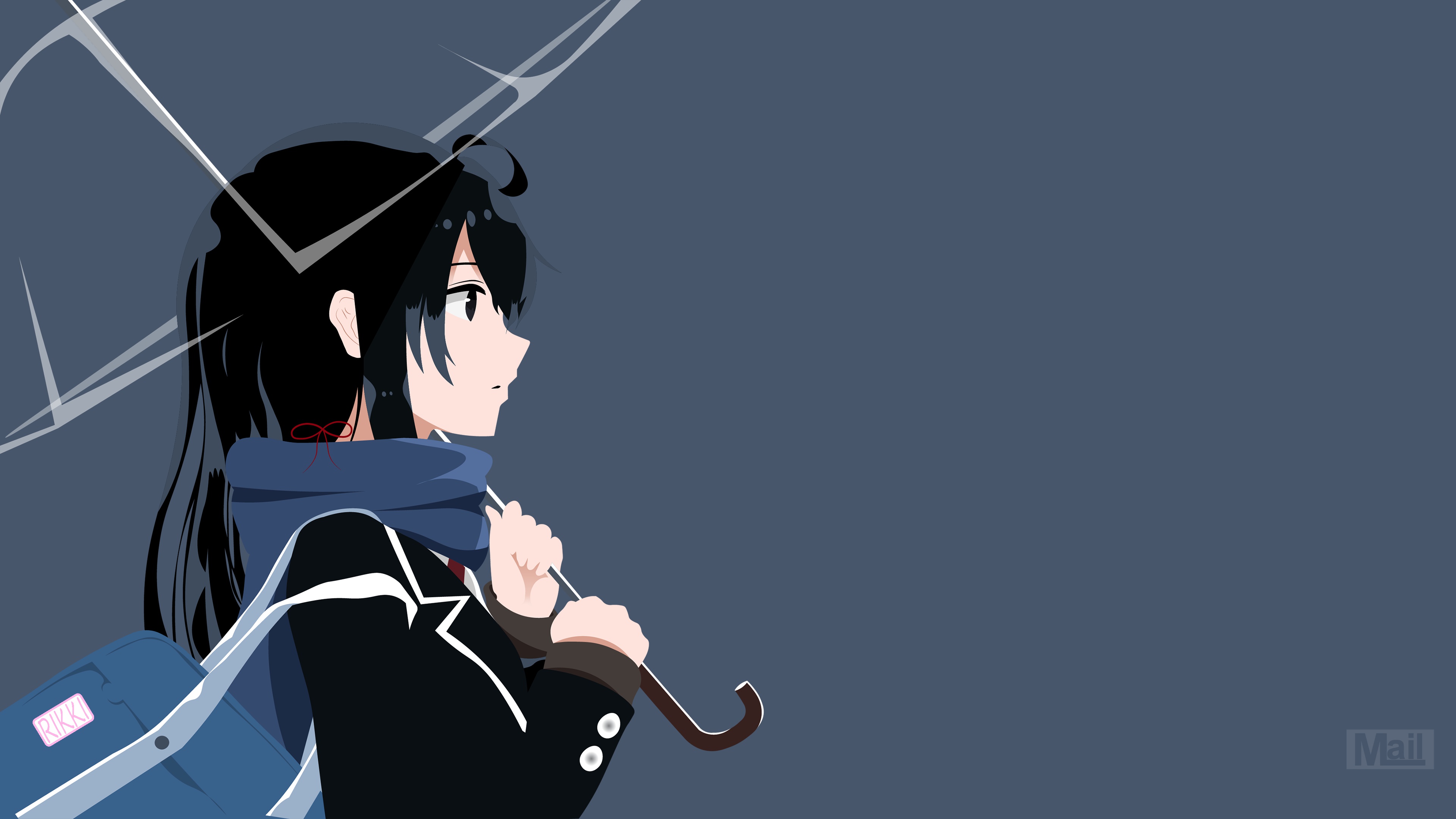 3840x2160 Wallpaper girl, umbrella, Shipping Was Yukinoshita, nisekoi, Pink Time Of My School Life A Fraud for mobile and desktop, section сёдзё, resolution 3840x2160