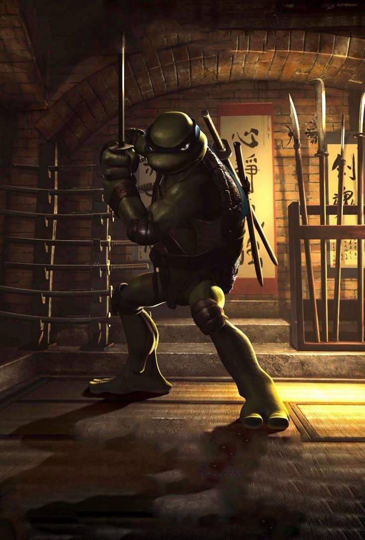 736x1090 tmnt 2007 leonardo wallpaper