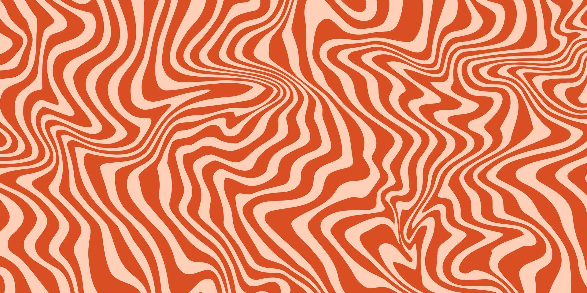 1920x960 Retro groovy background. Wavy vintage psychedelic wallpaper. Trippy pattern, cover, poster in 60s or 70s style. Liquid hippie texture
