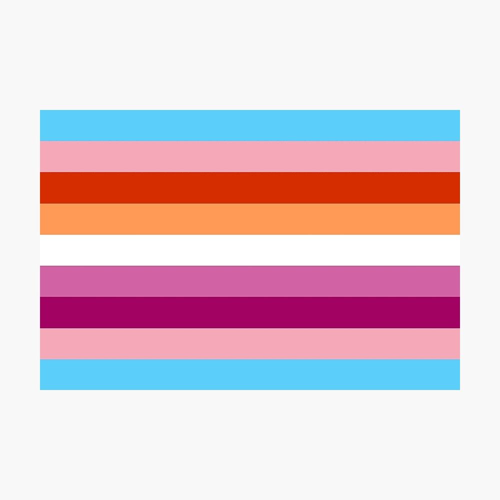 1000x1000 Trans Lesbian Flag Art Board Print
