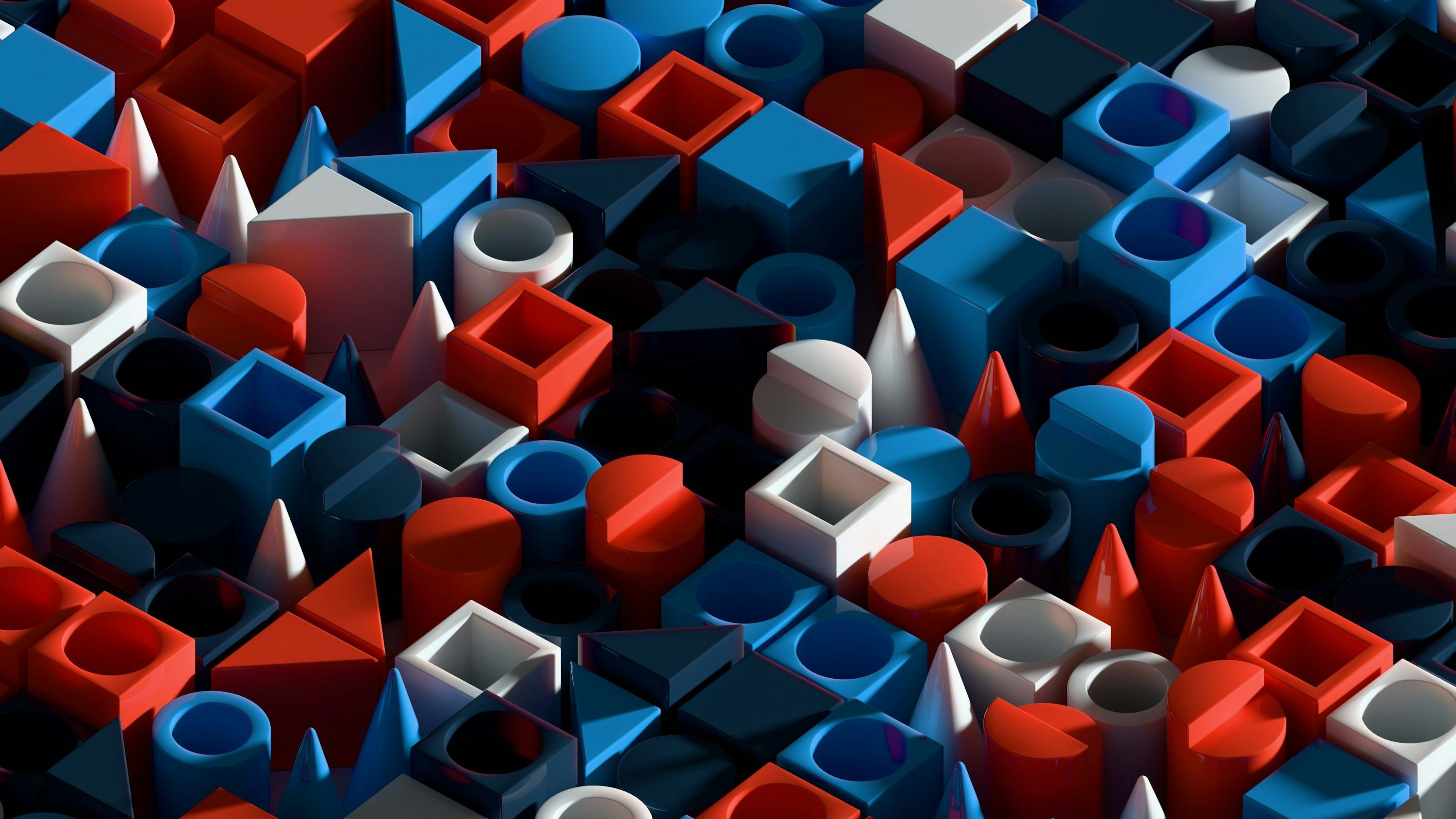 3000x1688 A large group of red, white and blue objects photo
