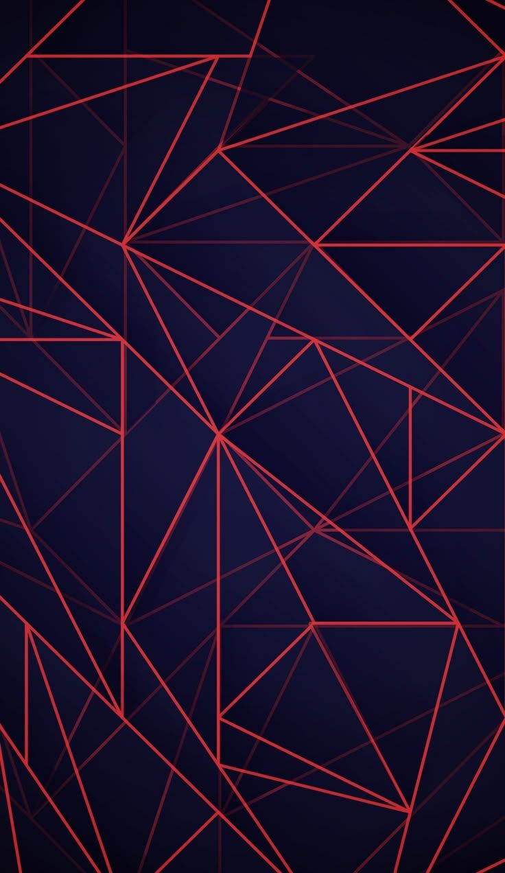 736x1272 Abstract Red and Blue Wallpaper. Abstract geometric wallpaper, Geometric red lines on dark background, Modern