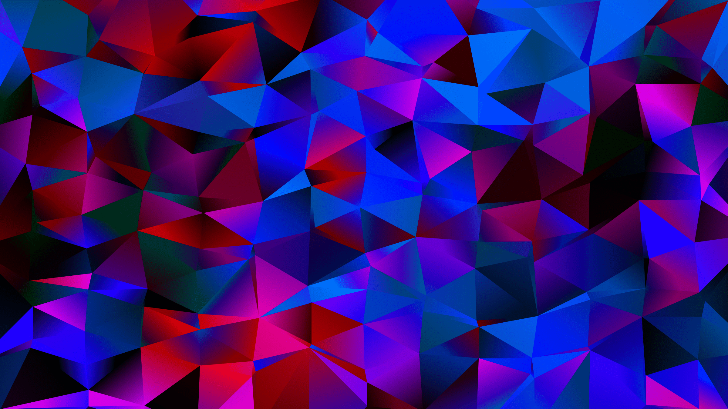 2400x1350 Abstract Red and Blue Facets