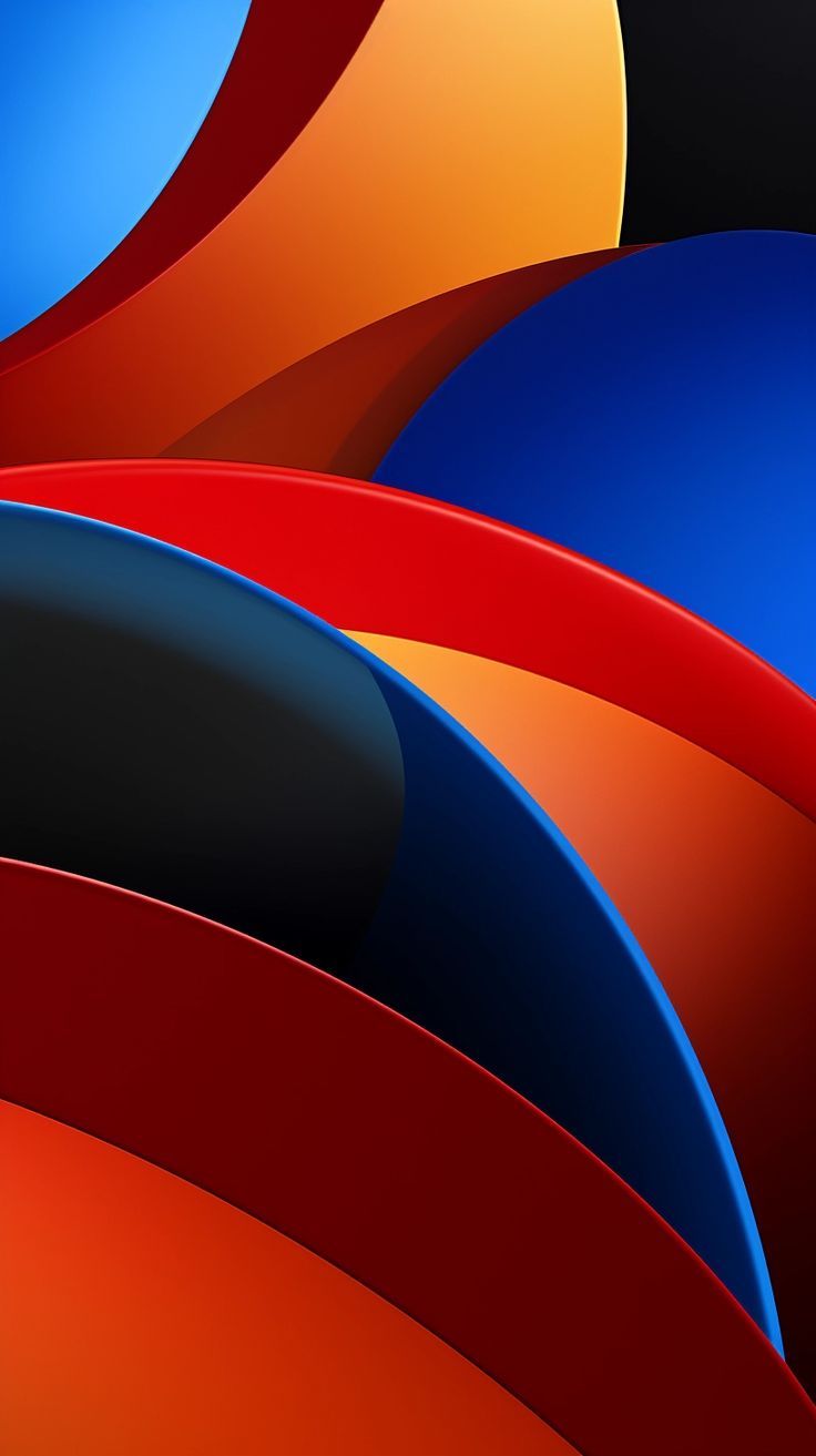 736x1313 Abstract Wallpaper with Red, Blue, and Orange Curves. Abstract art for office, Abstract colorful geometric