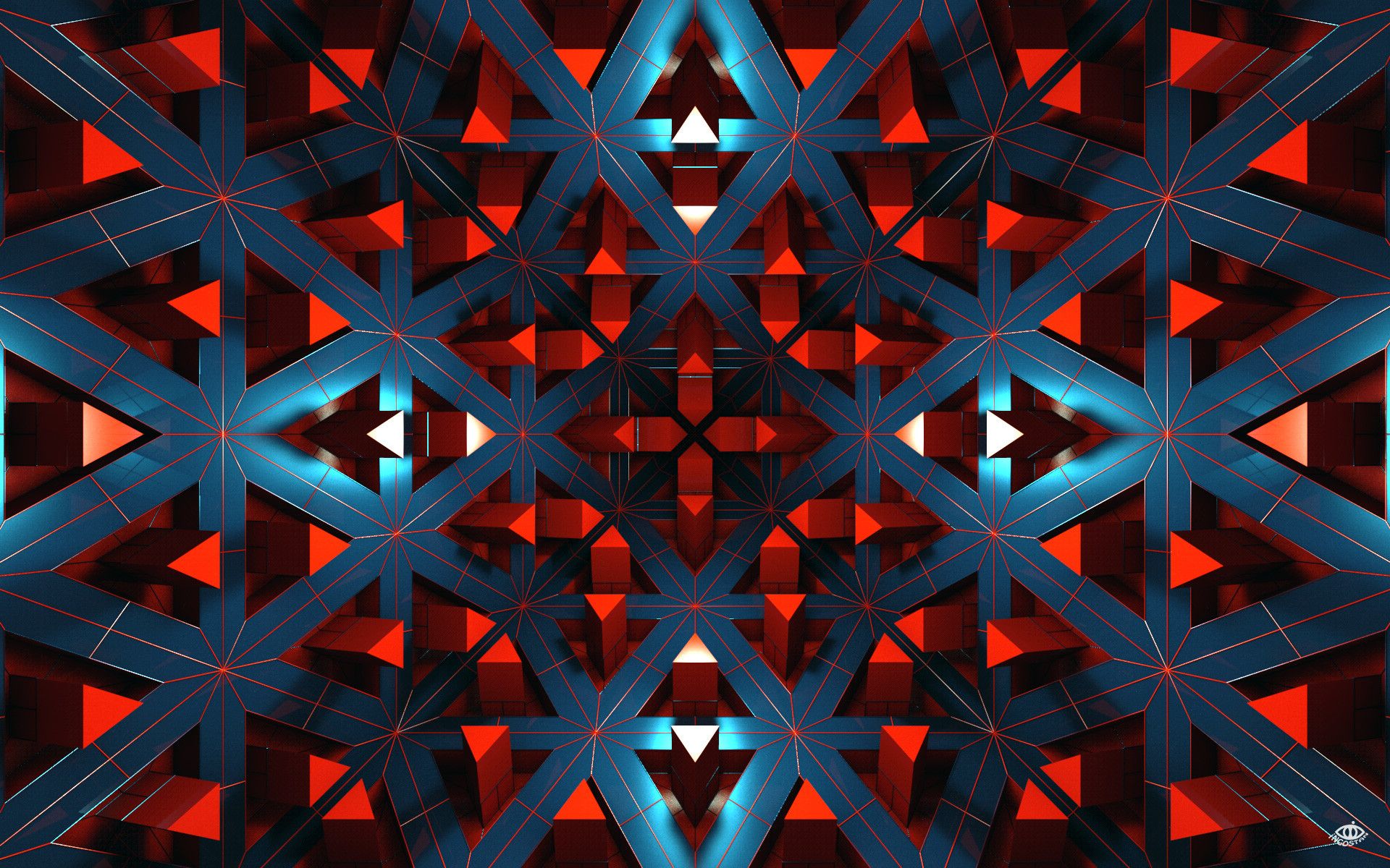 1920x1200 Download Blue Red Pattern Abstract Artistic Abstract Blue HD Wallpaperx1200