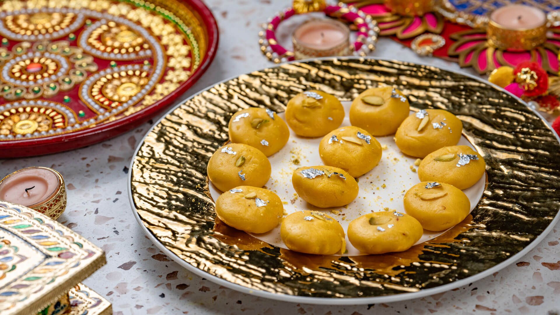 1920x1080 Kesar Peda Recipe Homemade Indian Sweet with Saffron & Pistachios Diwali Mithai
