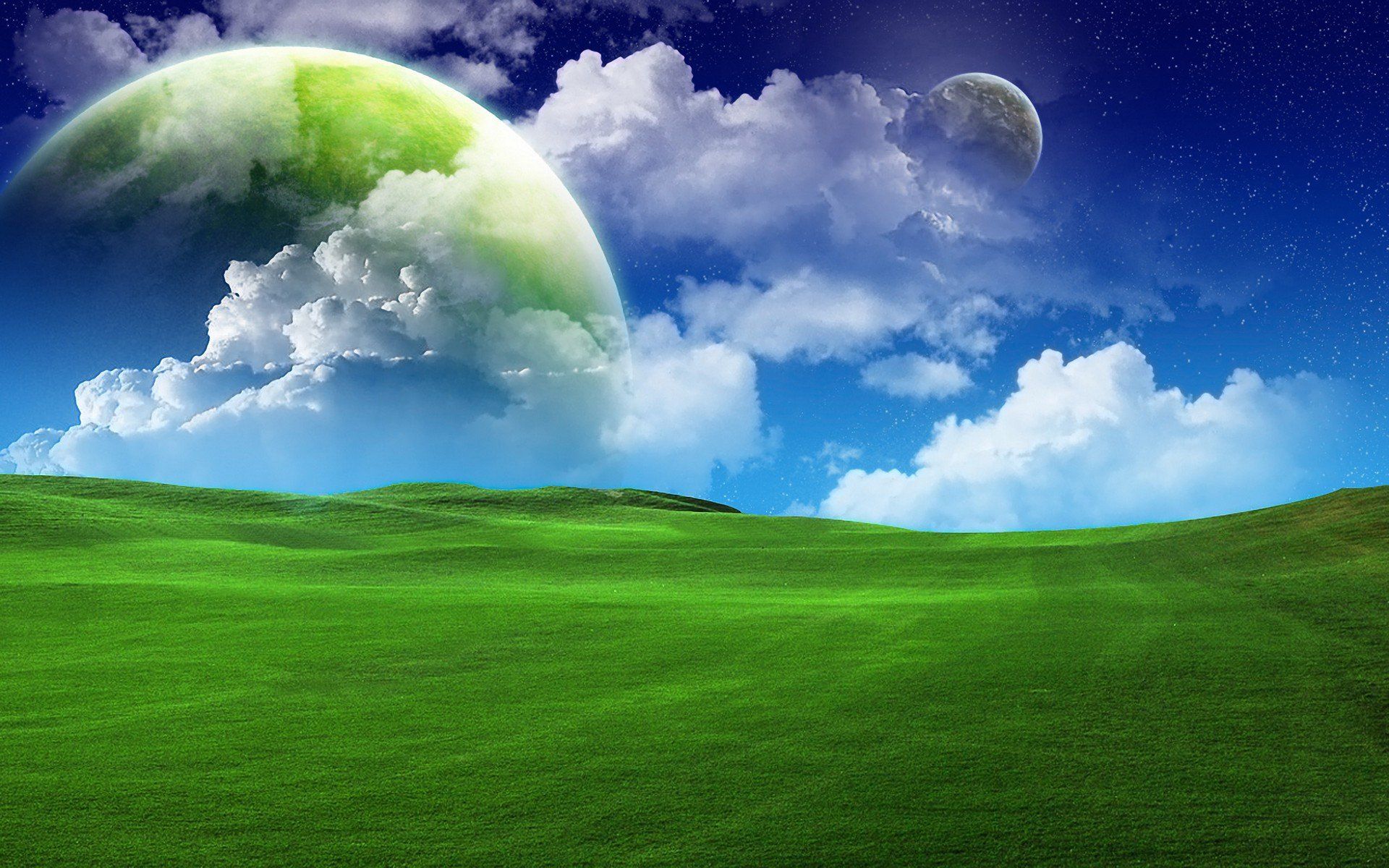 1920x1200 Sci Fi Green Field Universe Wallpaperx1200
