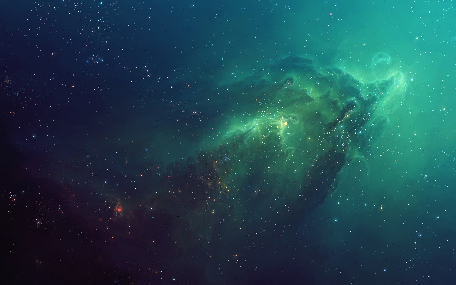 1920x1200 Green and black galaxy wallpaper HD wallpaper