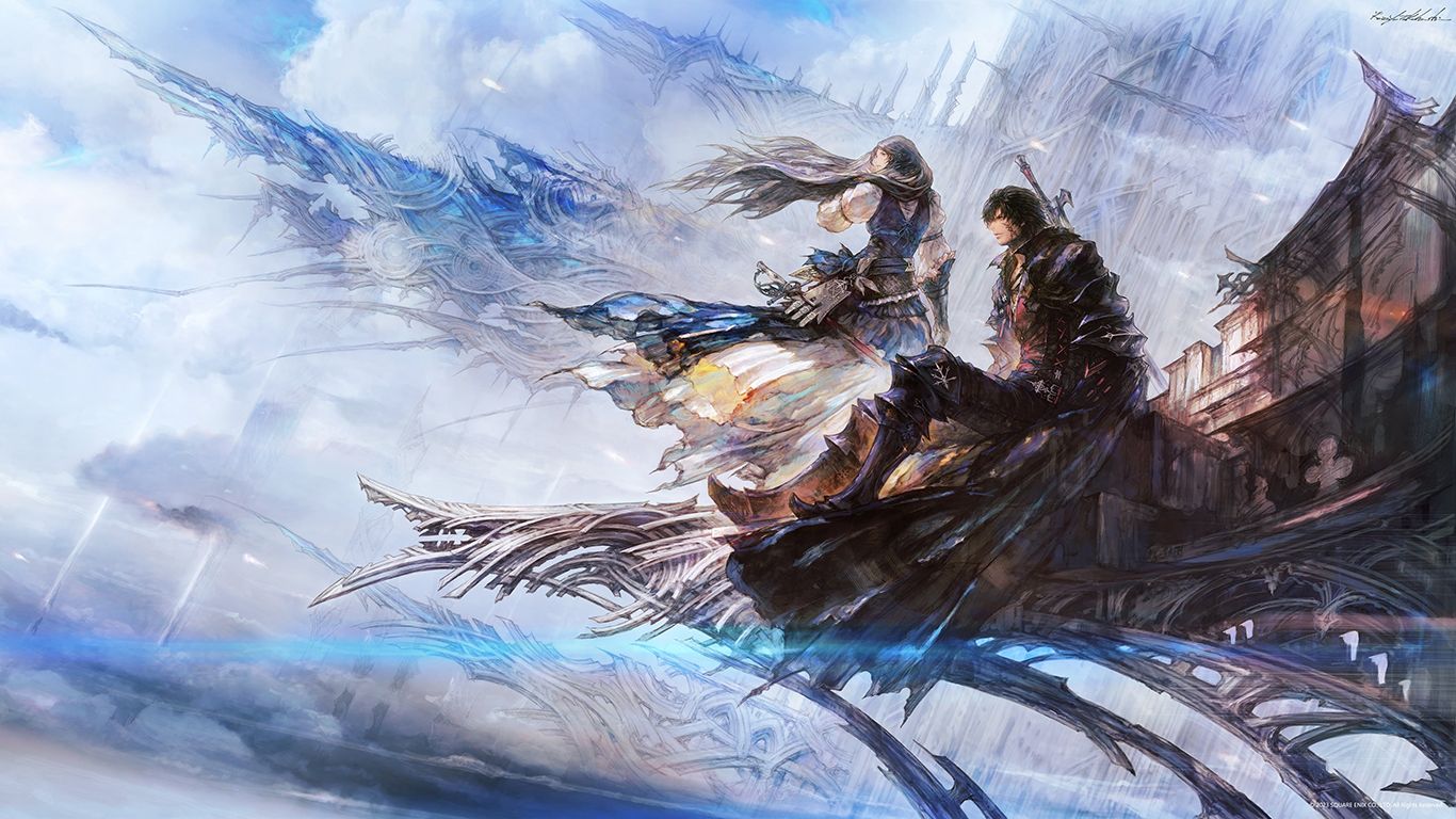 1366x768 Final Fantasy XVI Artwork Version 4 Wallpaper with Monocle
