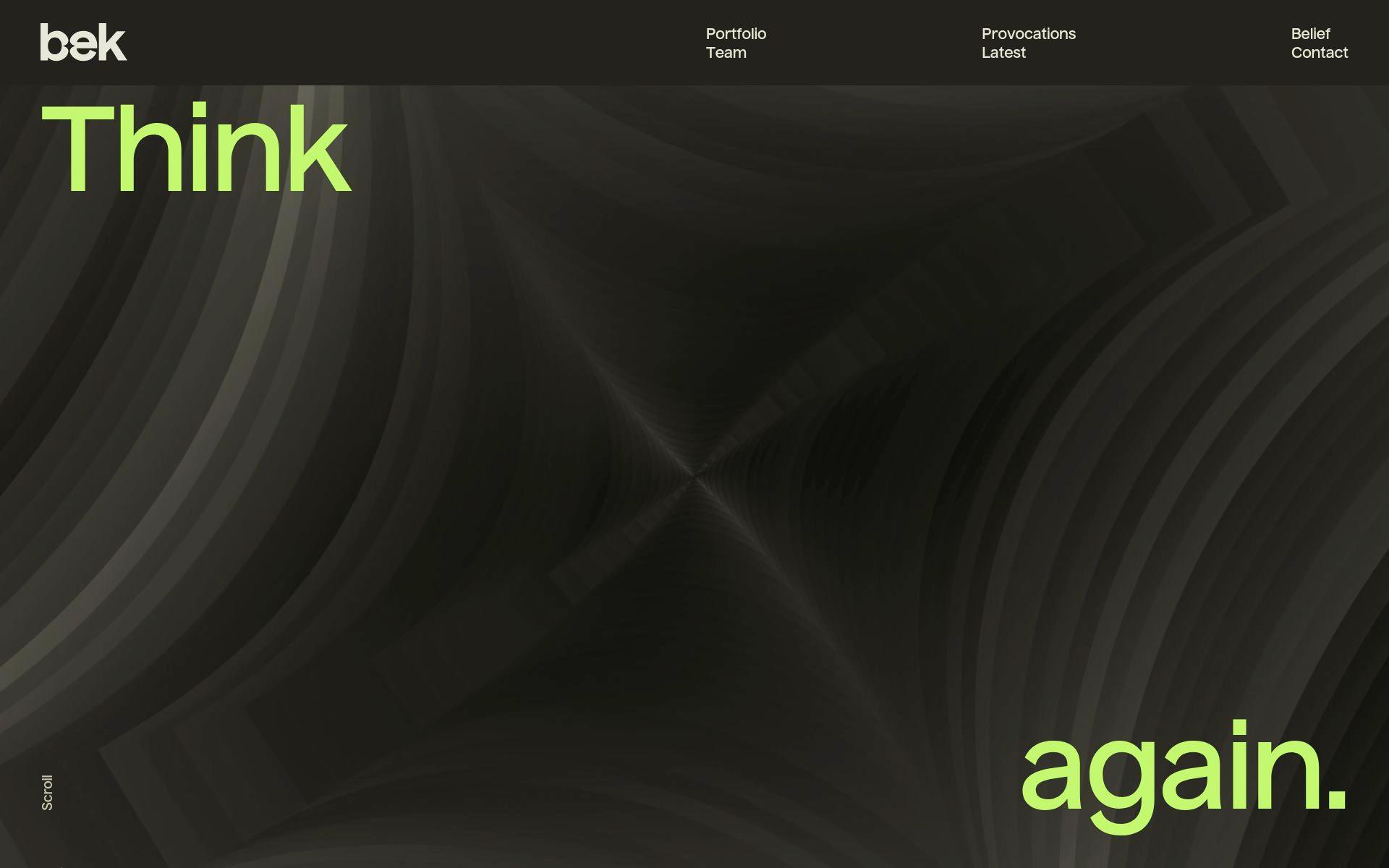 1920x1200 Bek Ventures. Web Design Inspiration