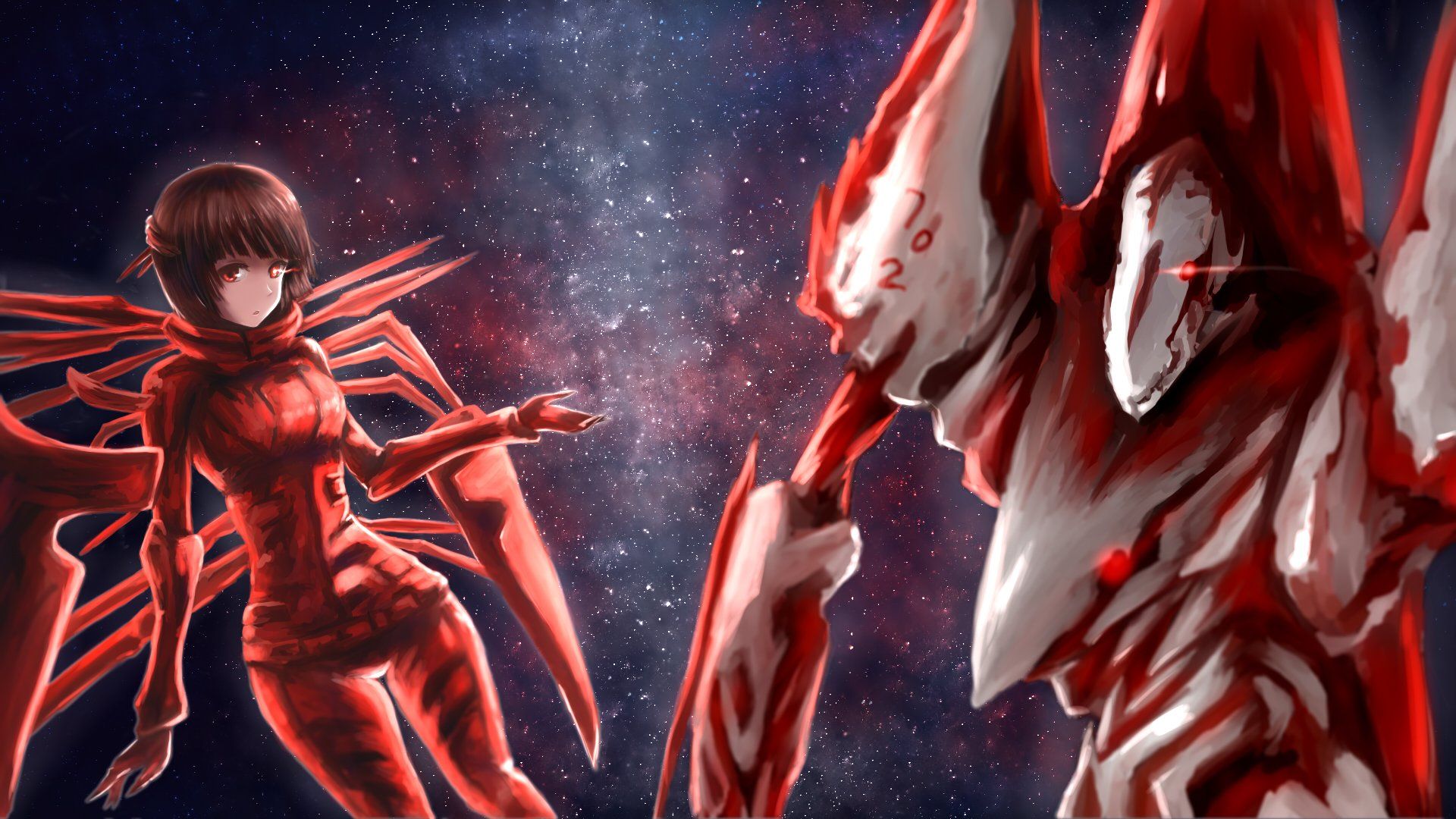 1920x1080 Knights of Sidonia Anime HD Wallpaper: Futuristic Warriors in Action