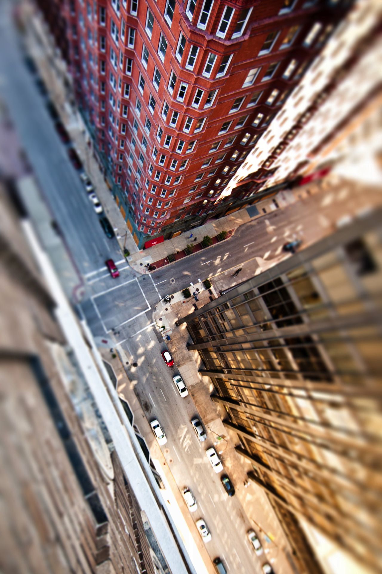 1280x1920 Wallpaper Building, Flatiron Building, Art, Wood, Tints and Shades, Background Free Image