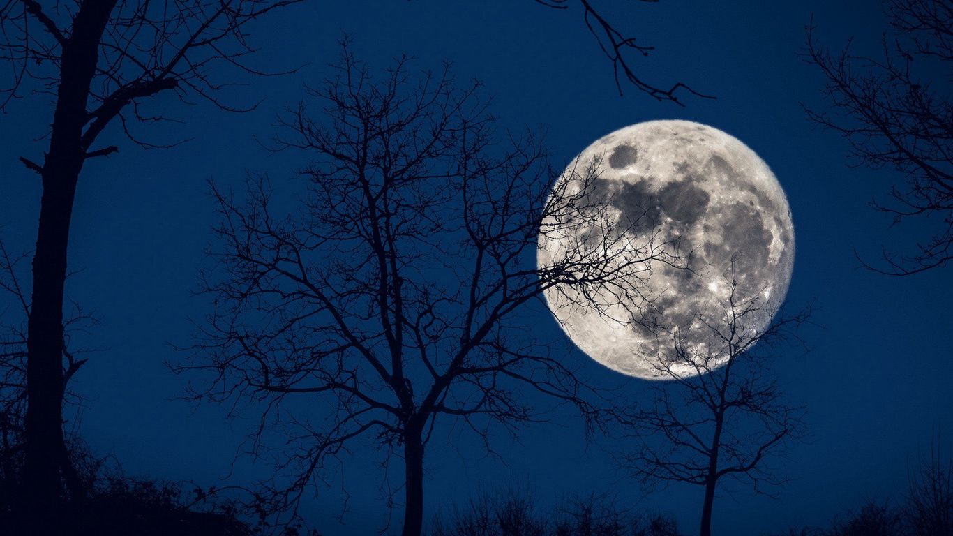 1366x768 Full Moon Laptop HD , HD 4k Wallpaper, Image, Background, Photos and Picture