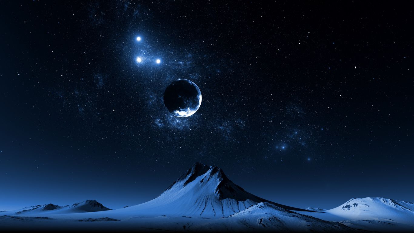 1366x768 Hypnoshot Polaris Moon 4k Laptop HD , HD 4k Wallpaper, Image, Background, Photos and Picture