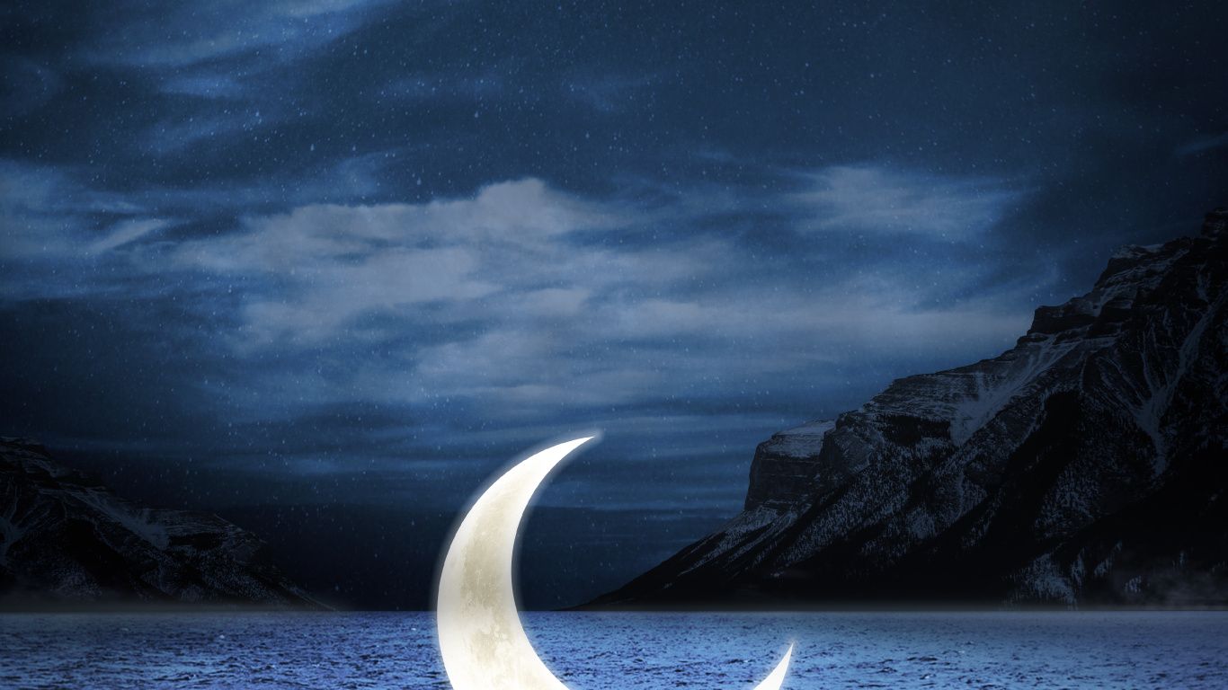 1366x768 Laptop Moonlight Wallpaper Free 1366x768 High Quality Background