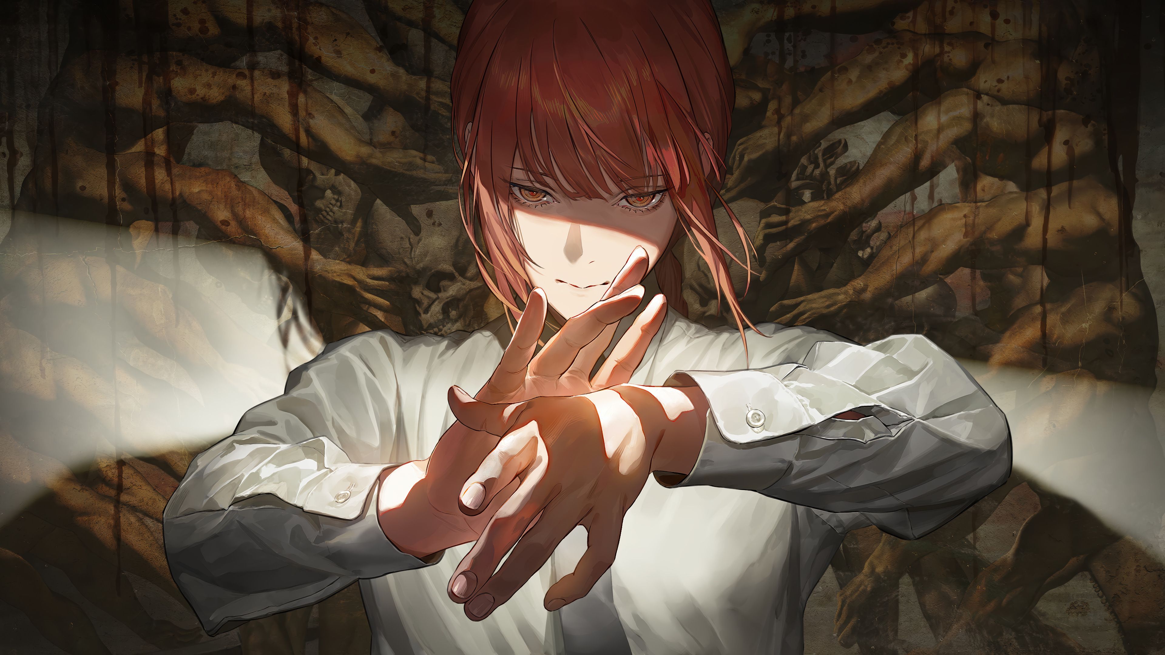 3840x2160 Makima Chainsaw Man Anime Wallpaper 4K HD PC