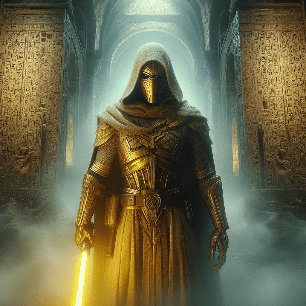 1024x1024 Unveiling the Mystery: The Jedi Temple Guard's Yellow Lightsaber Explained