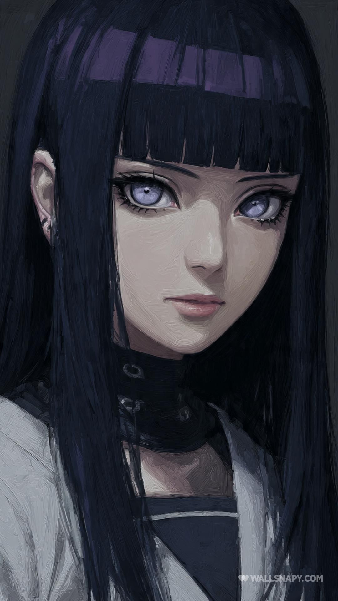 1080x1920 Hinata hyuga illustrated anime style portrait wallpaper