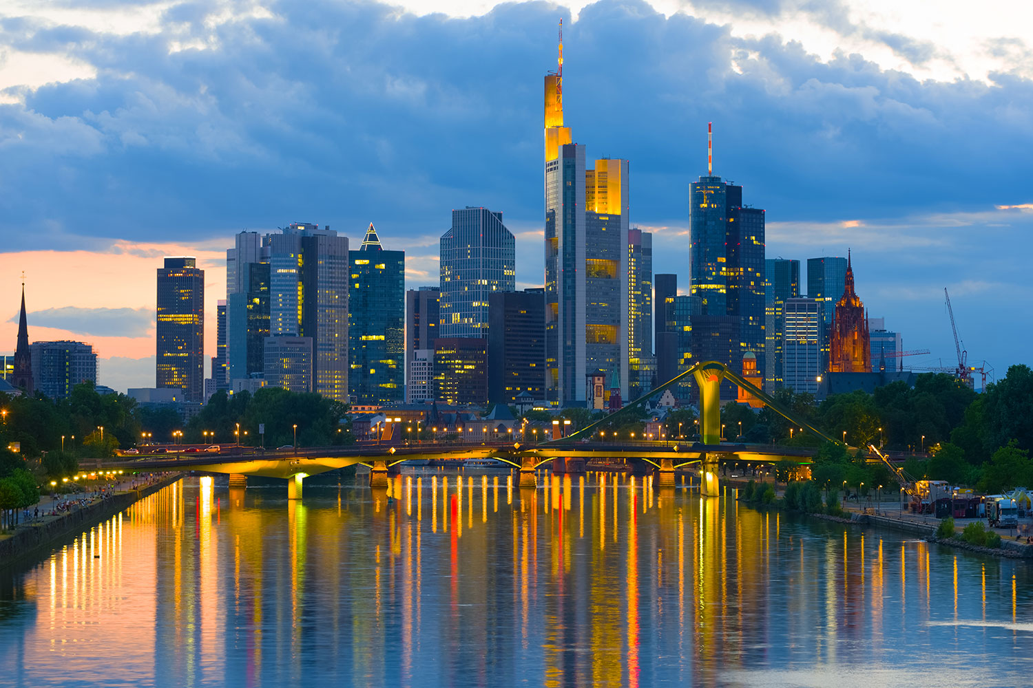 1500x1000 Wall Mural Photo Wallpaper Skyline Frankfurt