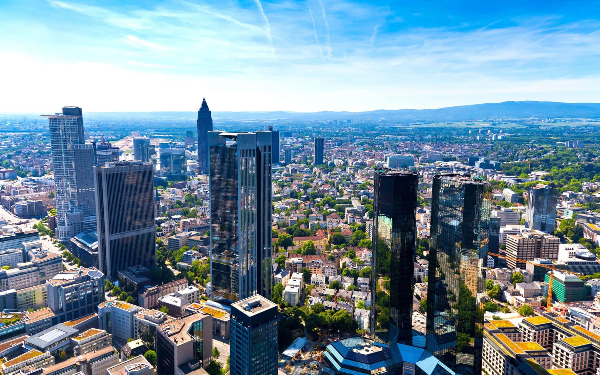 1920x1200 Download The iconic skyline of Frankfurt, Germany