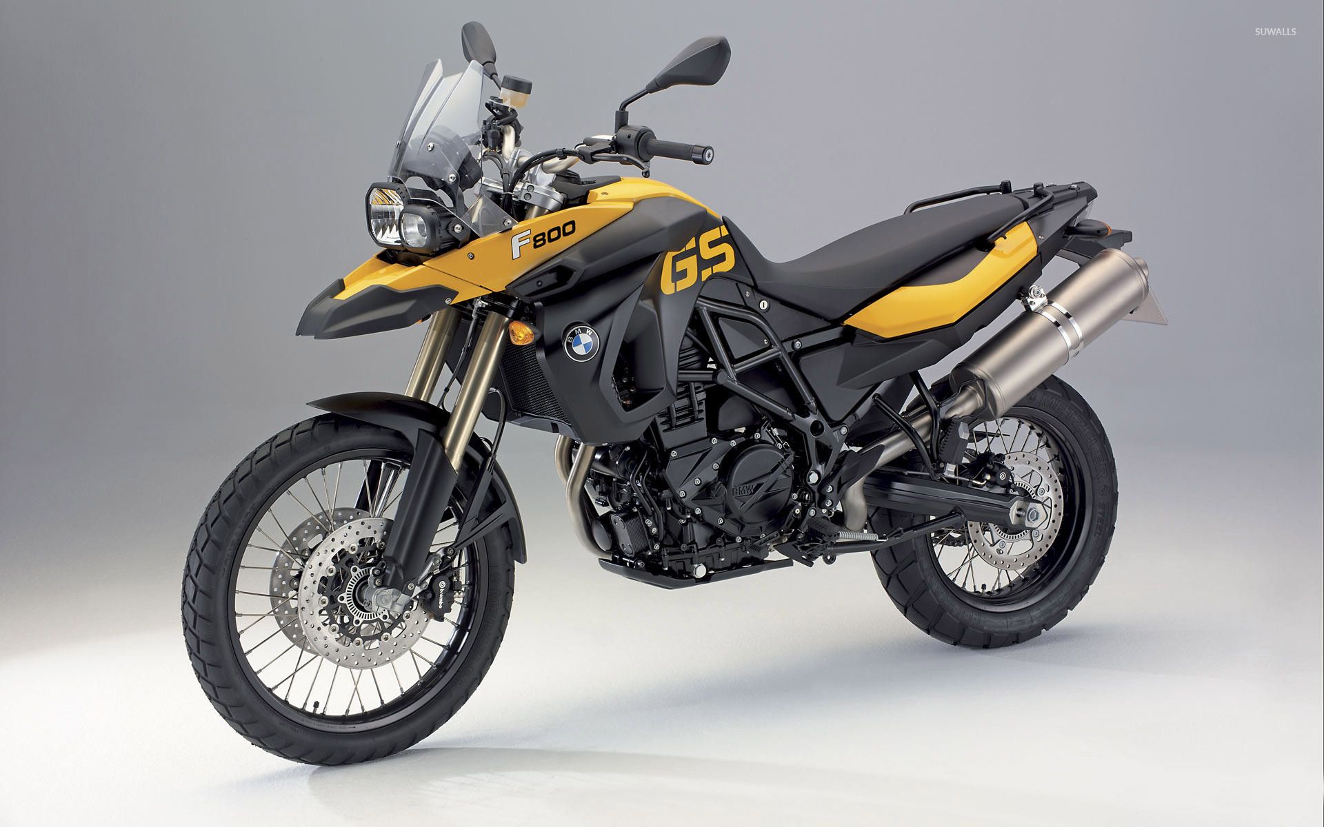 1920x1200 Yellow BMW F800GS front side view wallpaper wallpaper