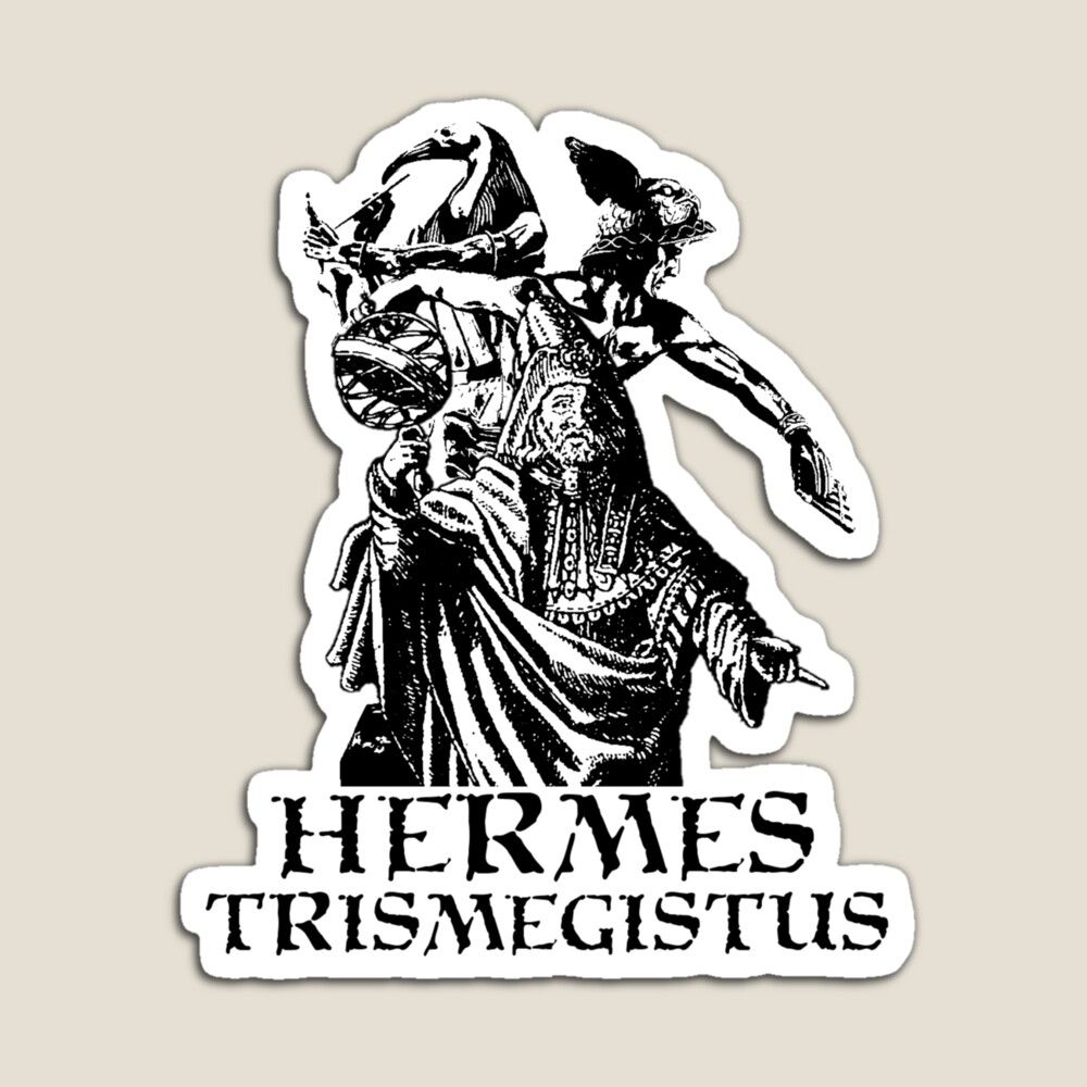 1000x1000 Hermes Trismegistus and Hermes Hermeticism Design Canvas Print