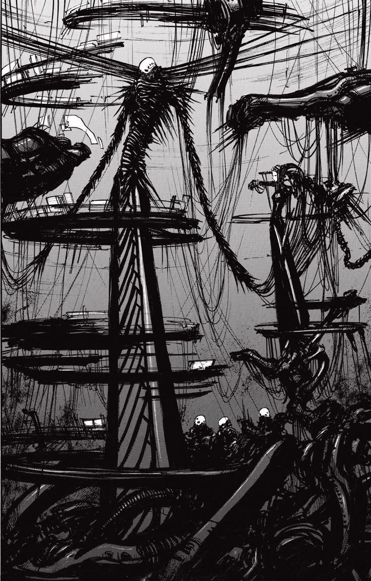 736x1153 Tsutomu Nihei. Blame manga, Perspective drawing architecture, Cyberpunk art