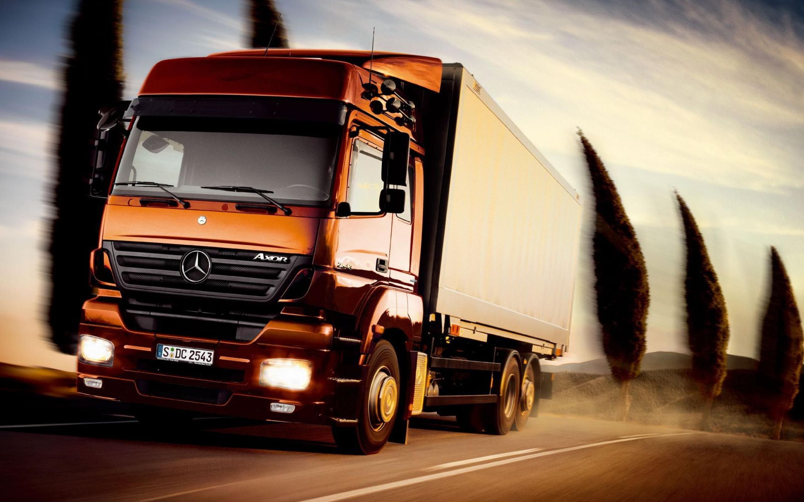 2560x1600 Mercedes Benz Axor Truck Car Transport Photography Wallpaper