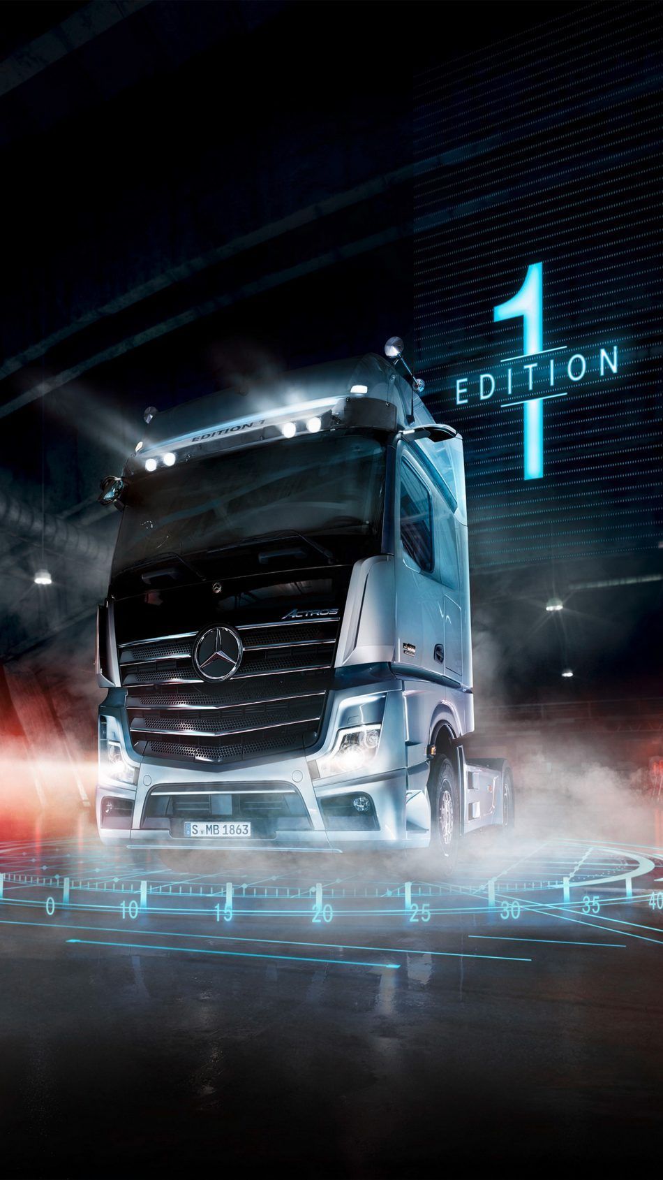 950x1689 Mercedes Benz Actros 4K Ultra HD Mobile Wallpaper for iPhone & Android