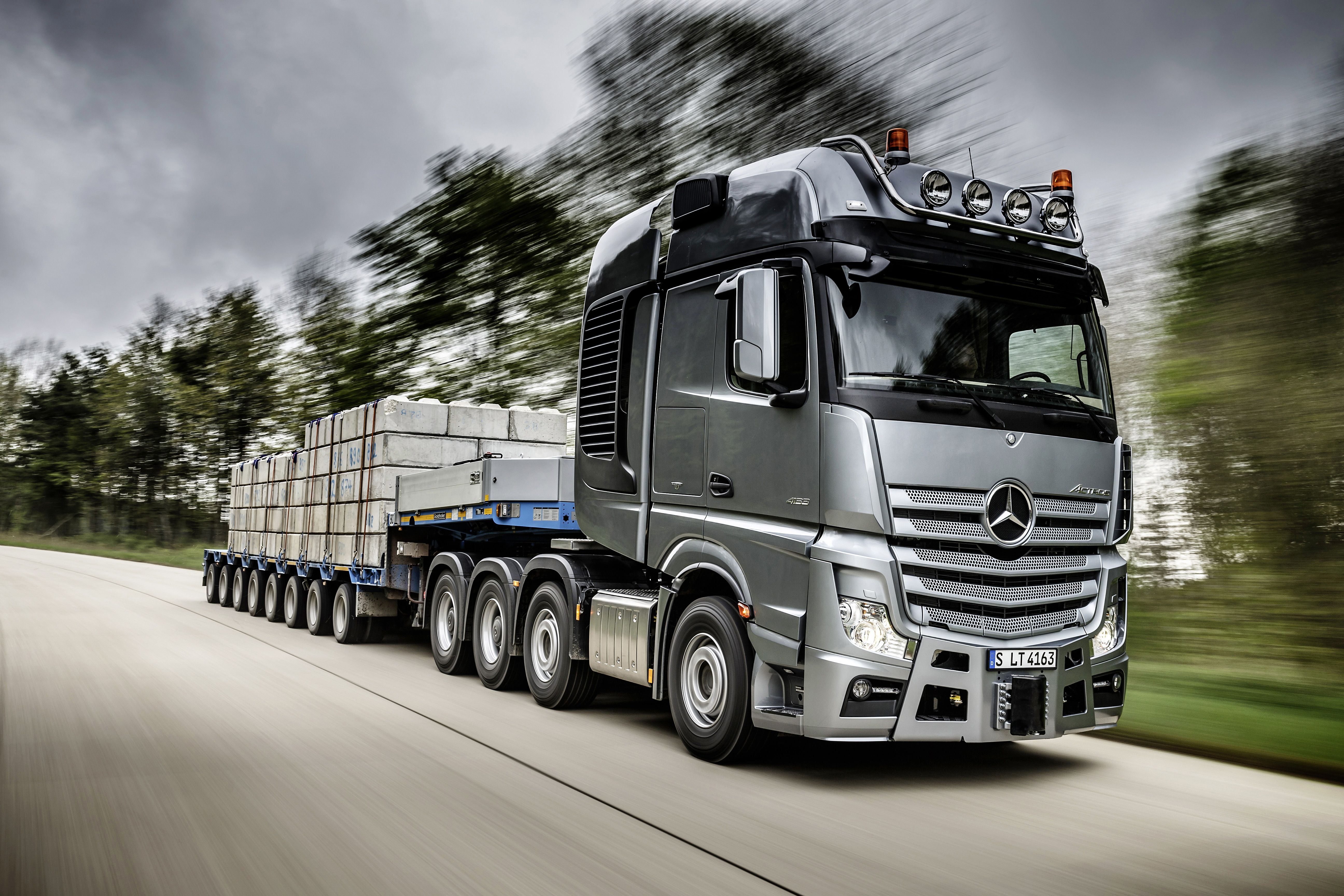 5184x3456 Wallpaper movement, speed, track, Mercedes, cargo, tractor, Actros for mobile and desktop, section грузовики, resolution 5184x3456