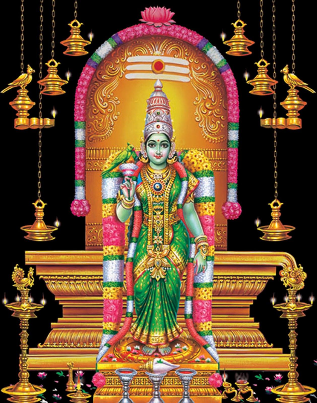 1258x1600 Gods Leaders Image Drawings: Goddess Sri Madurai Meenakhshi
