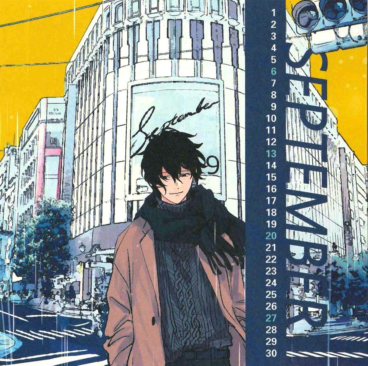 1200x1193 We are entering September illustrated by a smiling Ugetsu searching for his own happiness, the autumn season when he met and then parted way with Akihiko, the youth and innoccence of a first love