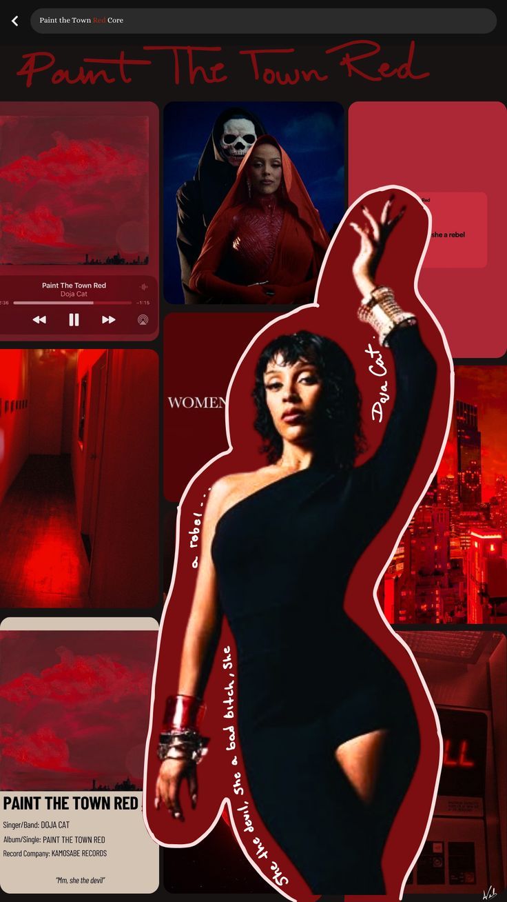 736x1308 Doja Cat the Town Red WALLPAPER