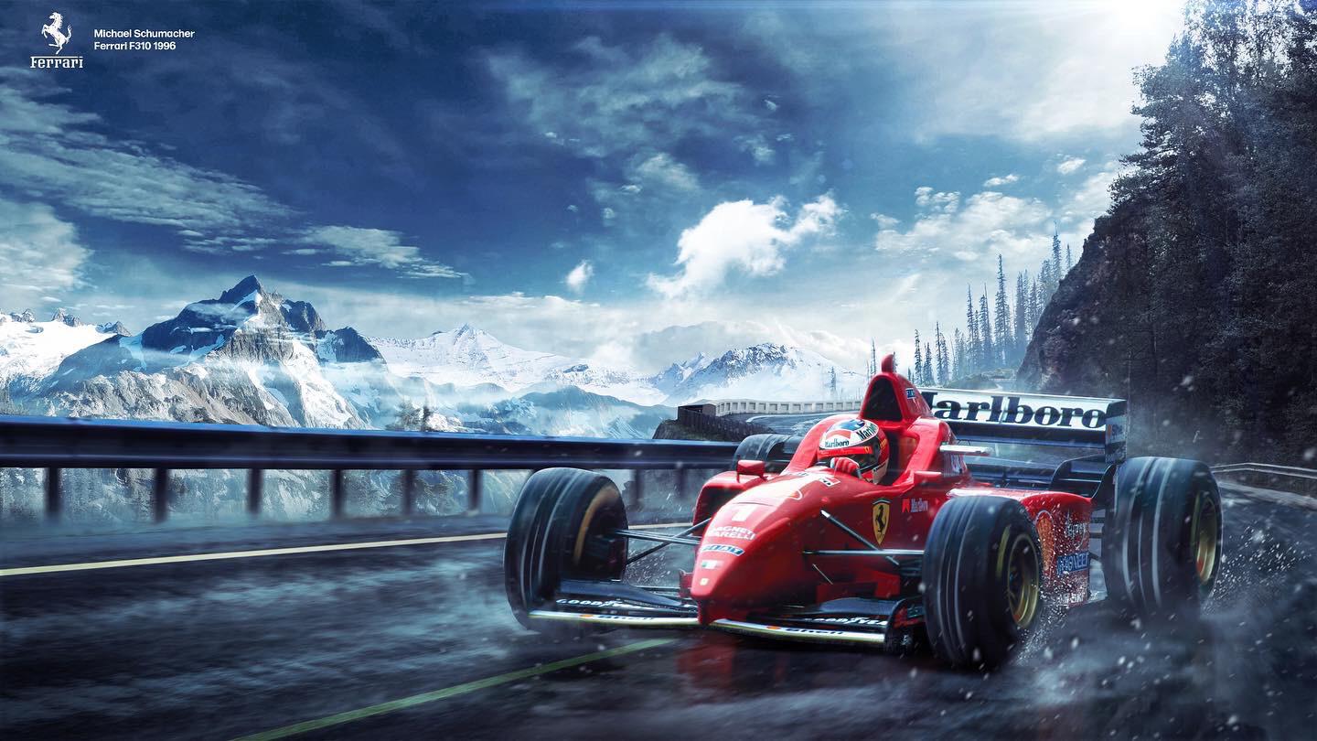 1440x810 Michael Schumacher F310 Wallpaper (2560x1440), all done in photohop by me (