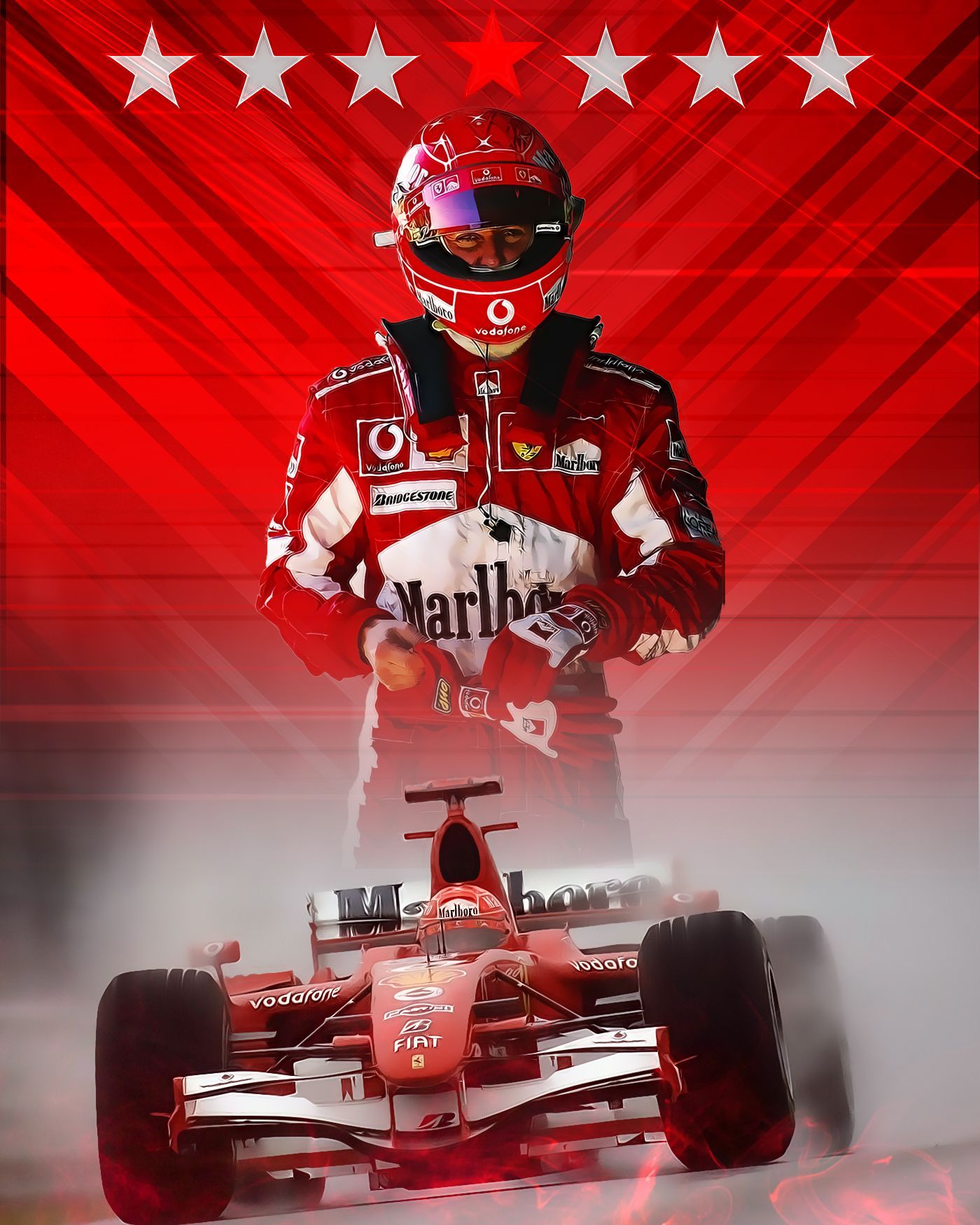 1400x1750 Michael Schumacher F1 Wallpaper