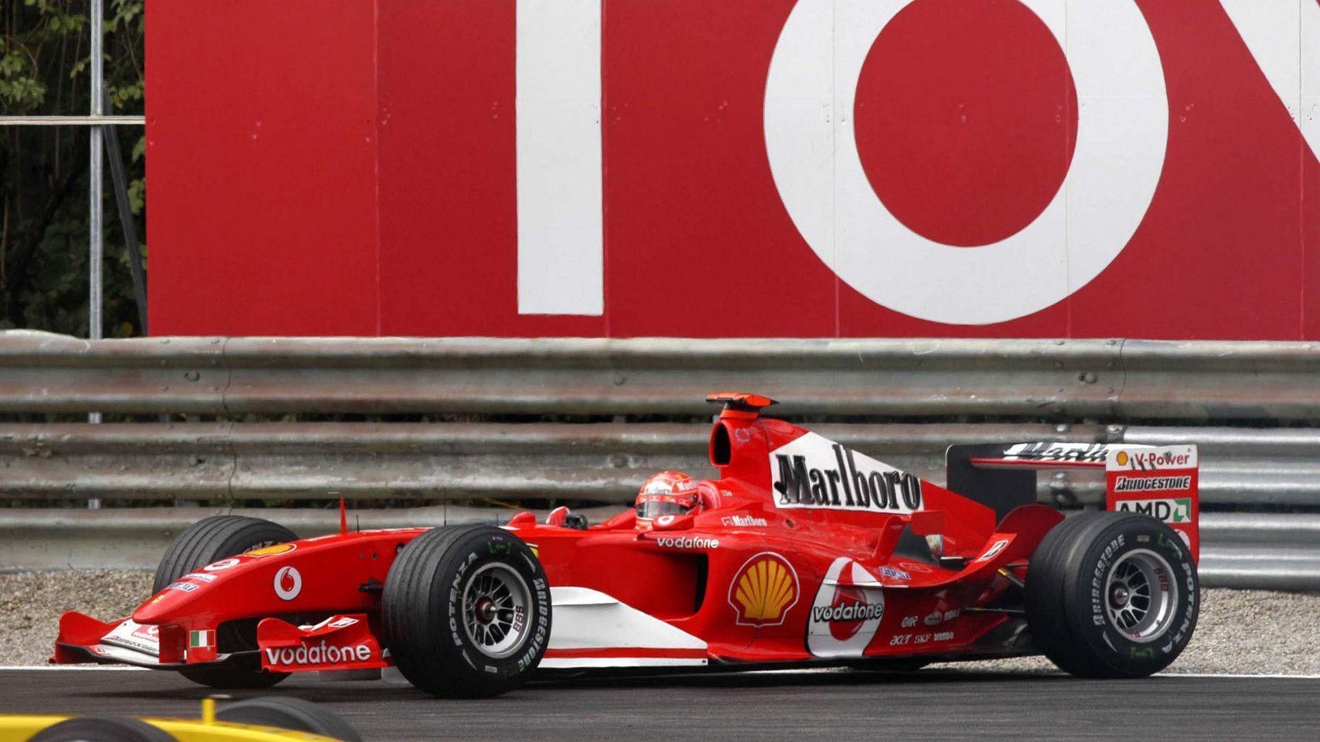 1920x1080 Racer Michael Schumacher Is Driving Formula Car On Race HD Schumacher Wallpaper